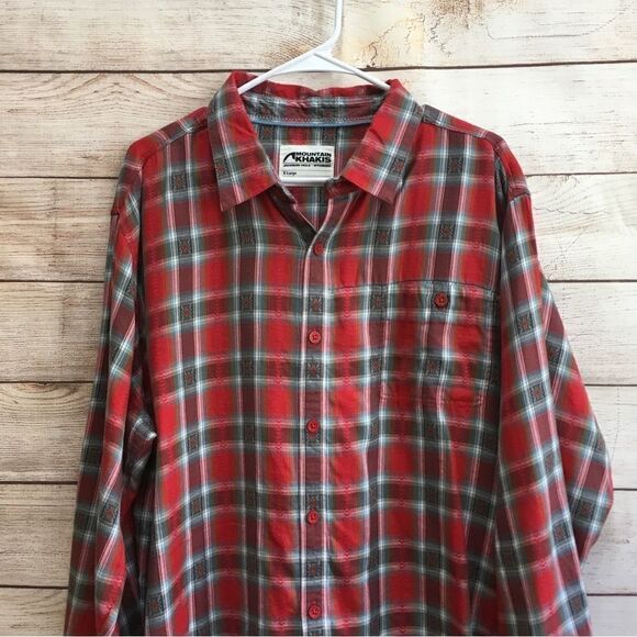MOUNTAIN KHAKIS RED PLAID FLANNEL SHIRT‎ - Picture 2 of 6